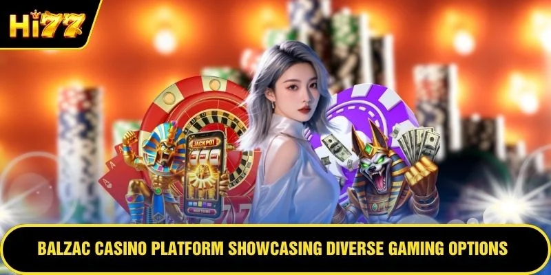 Balzac Casino platform showcasing diverse gaming options