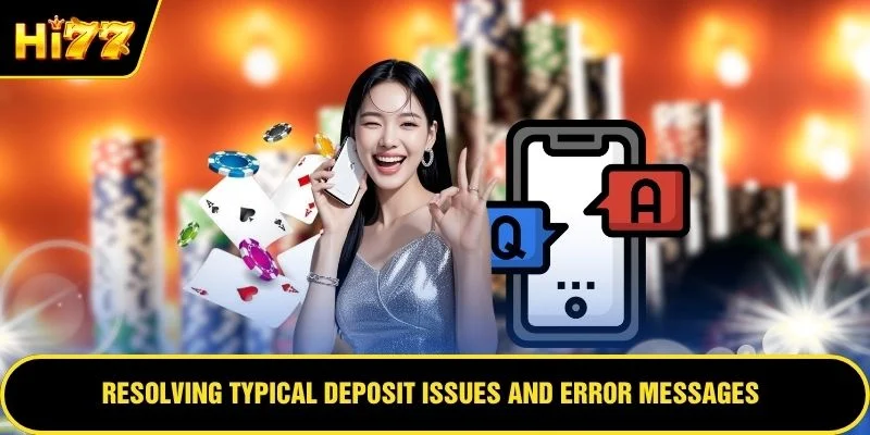 Resolving typical deposit issues and error messages